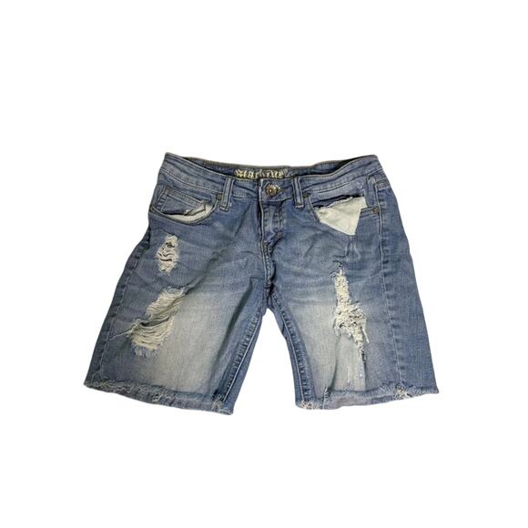 Machine ripped midi shorts - Picture 1 of 4